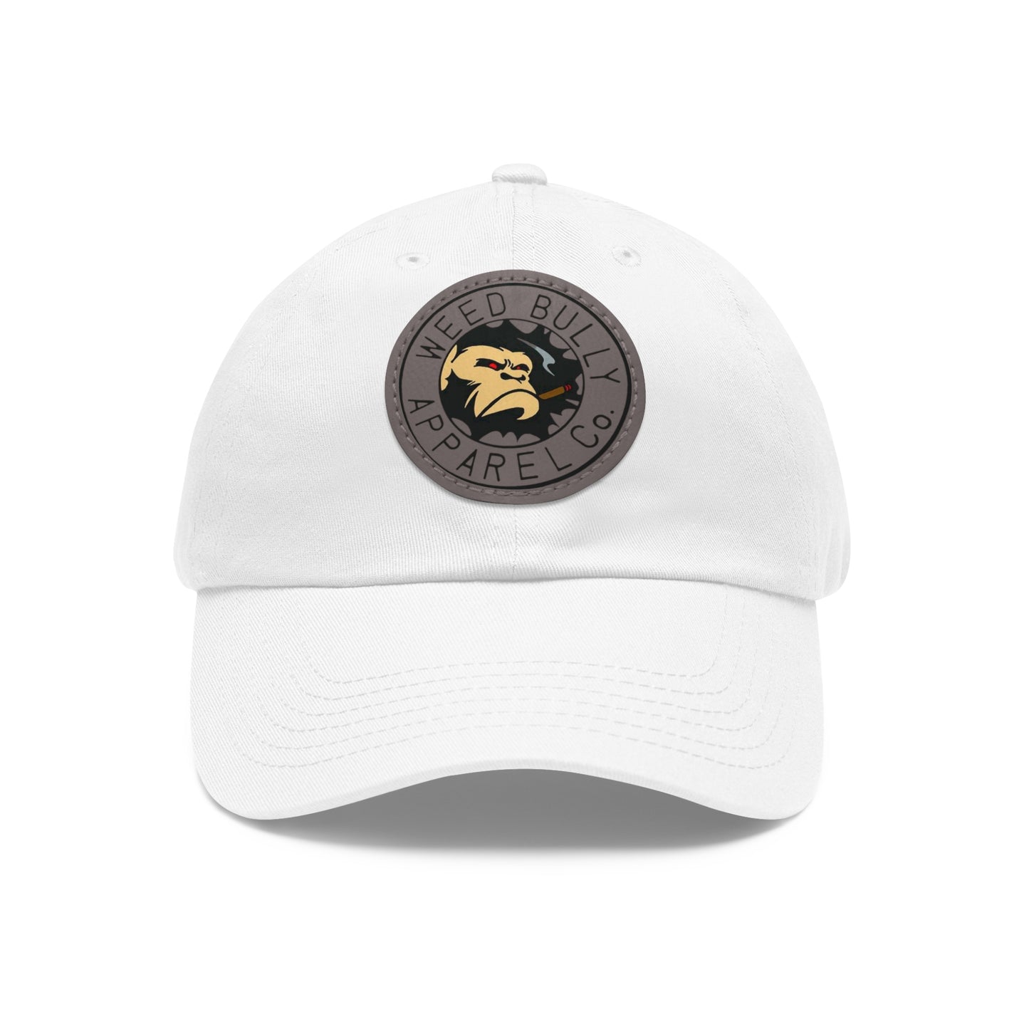 Hat with Leather Patch (Round)