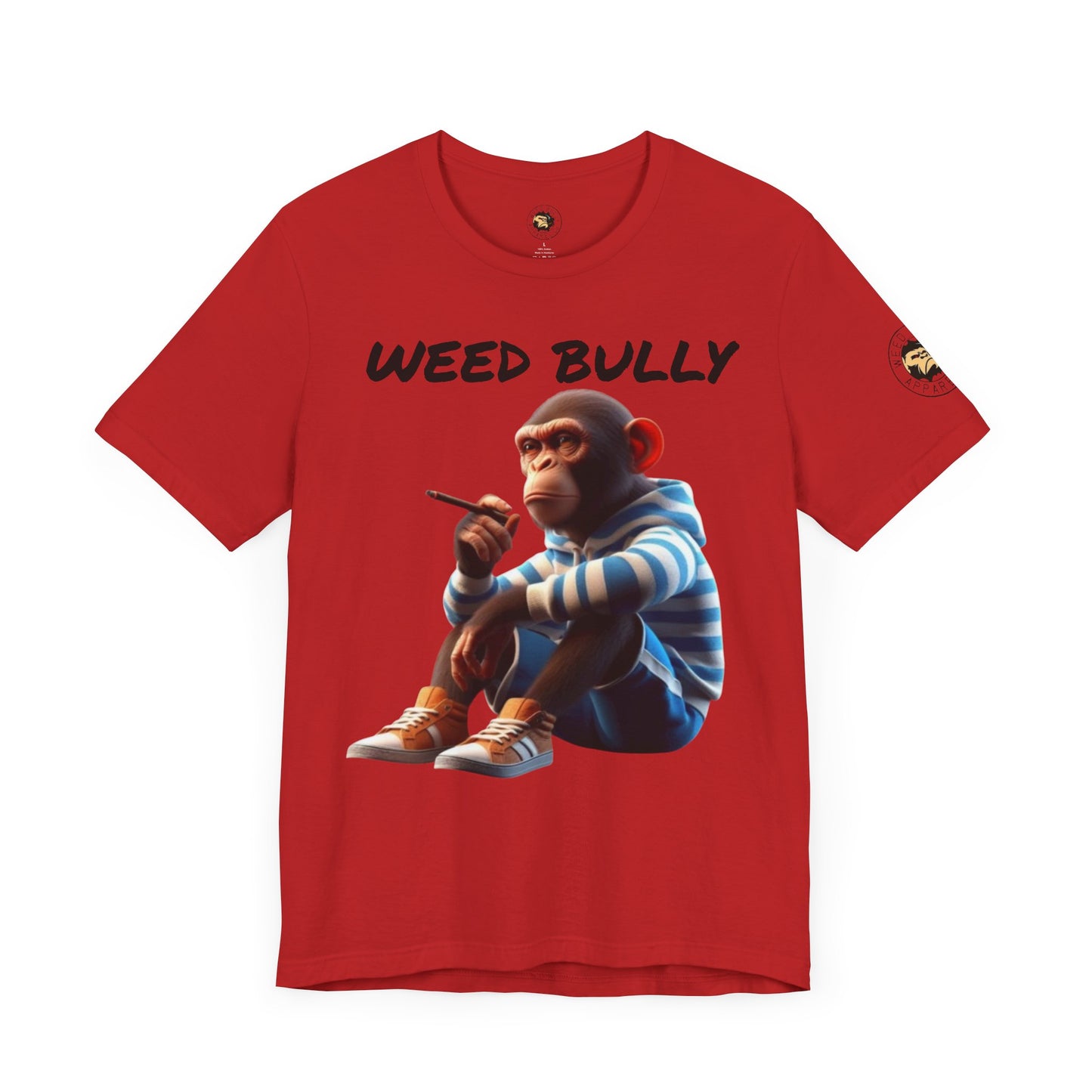 Stylish Unisex Tee with Monkey Design | Weed Bully Apparel Co - For the Real Smokers