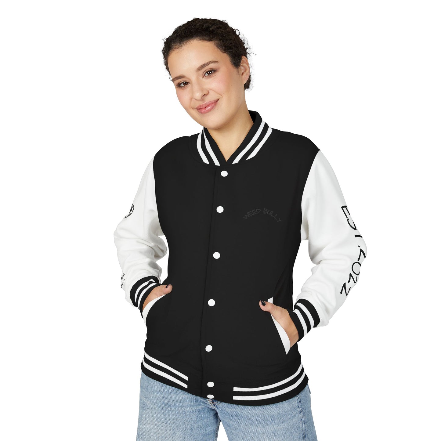Letterman Jacket — "High on Love" Cannabis Leaf Varsity Jacket