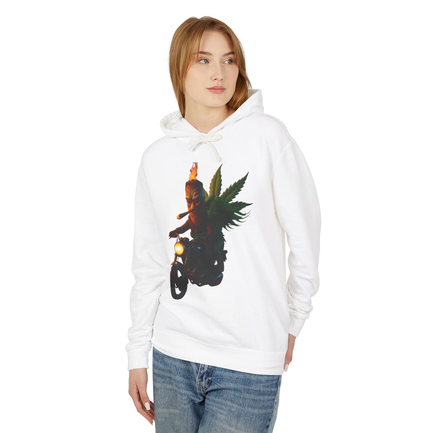 Unisex Lightweight Weed Bull Hoodie - Chill Vibe with Graphic Design