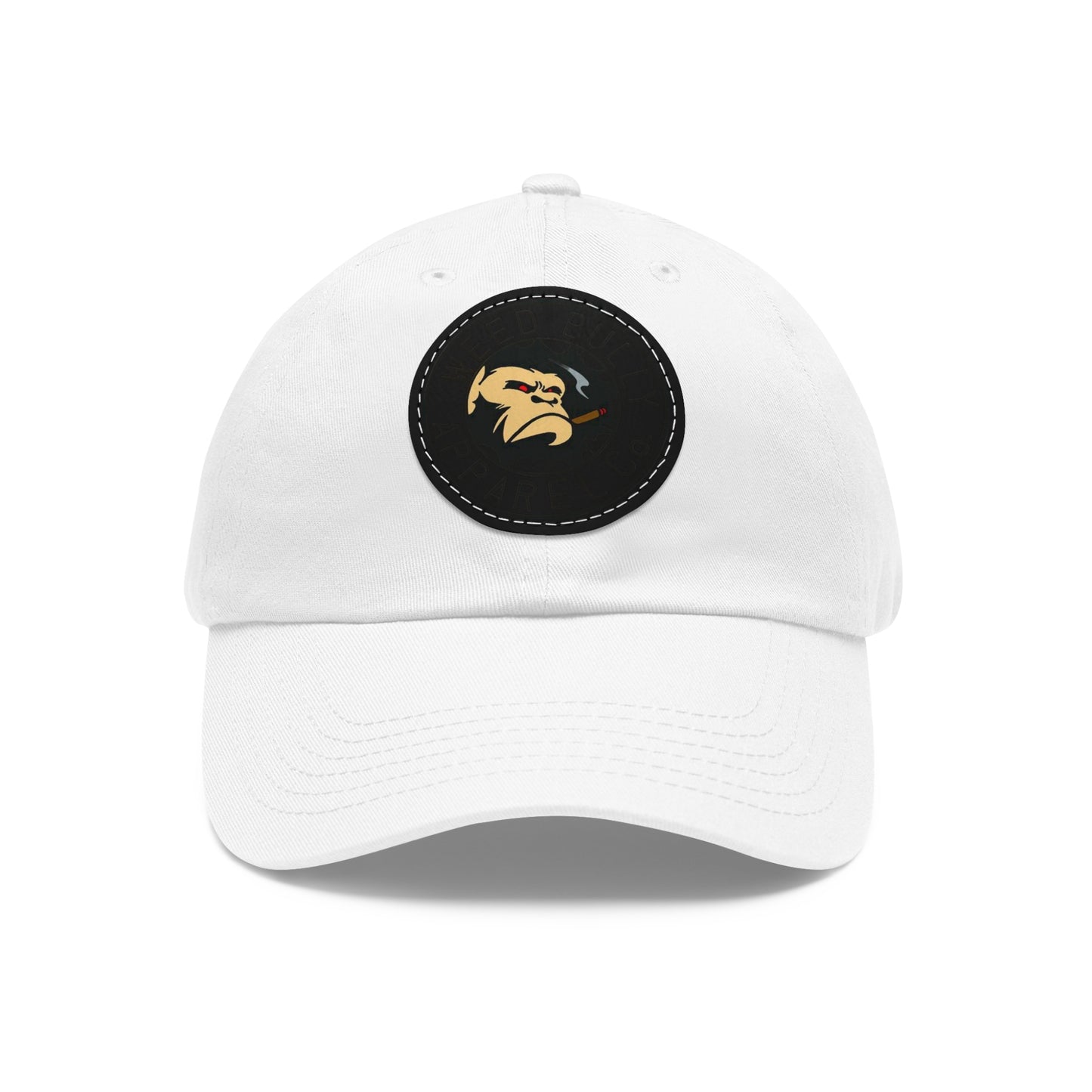 Dad Hat with Leather Patch (Round)