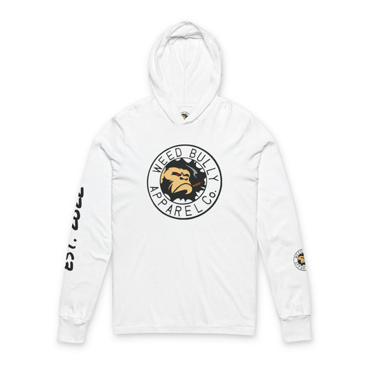 Weed Bully Apparel Hooded Long Sleeve Tee — "For The Real Smokers" Logo Shirt