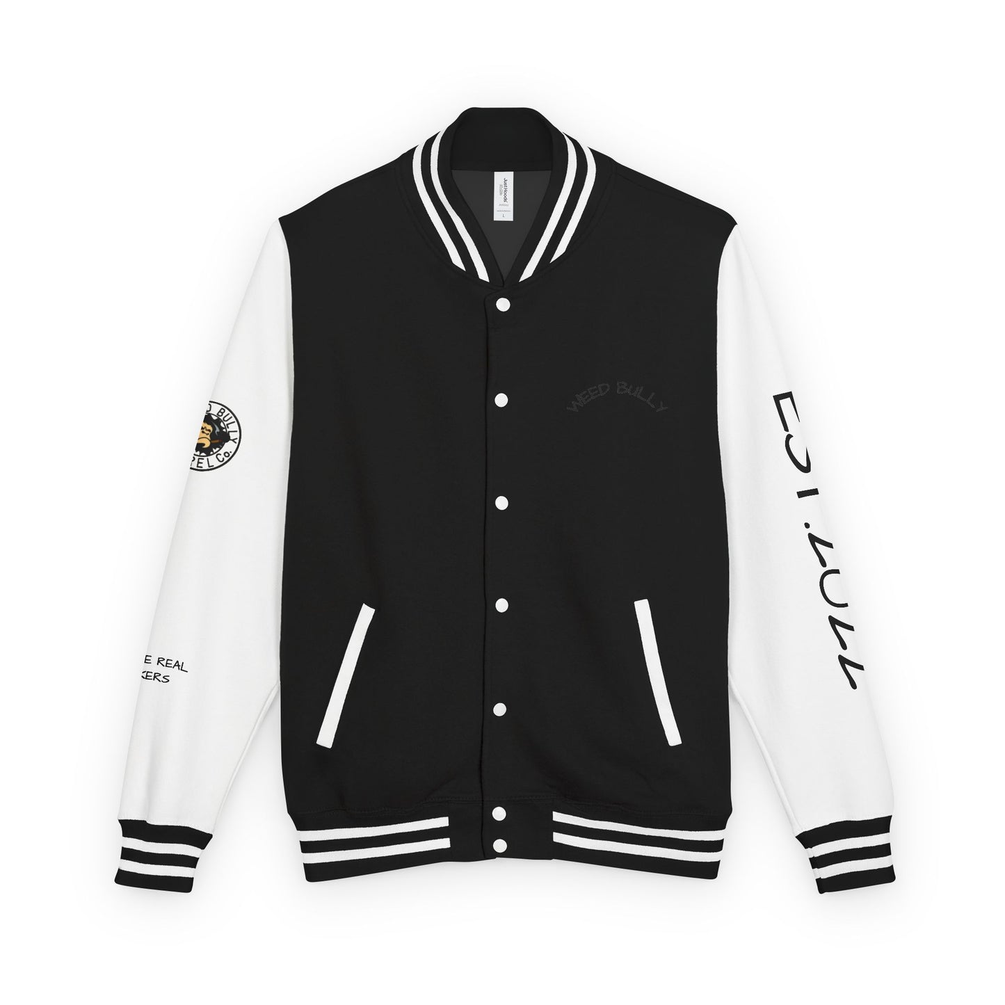 Letterman Jacket — "High on Love" Cannabis Leaf Varsity Jacket